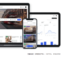 Robot in sunset landscape